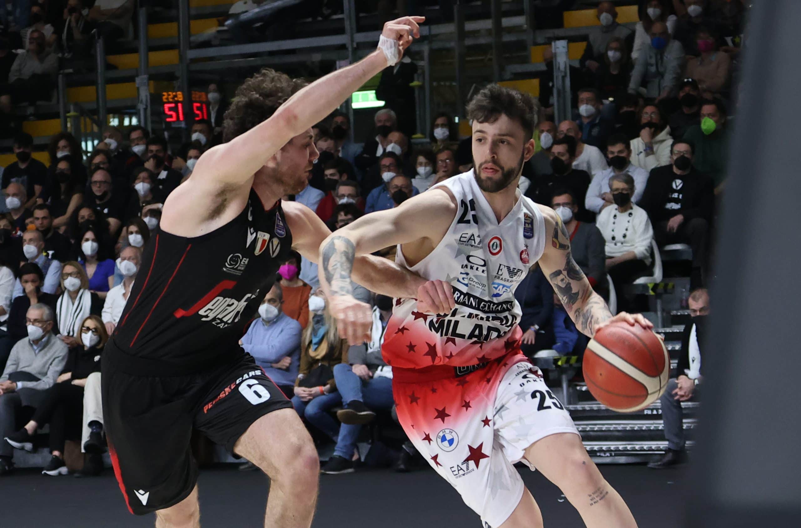 Virtus Bologna Olimpia Milano mercoledì gara 1 della finale Scudetto