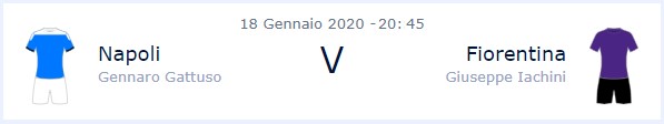 Napoli - Fiorentina, informazioni partita del 18 gennaio 2020